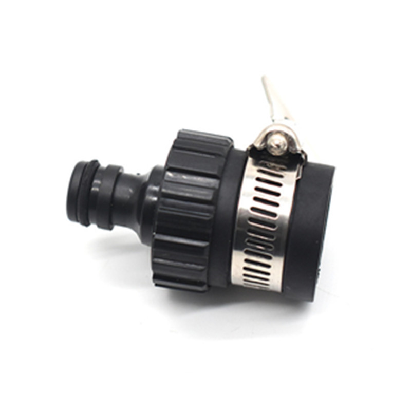 Junta de chupete de 4 puntos de plástico, pistola de agua negra, junta de tubería de agua universal, accesorios de junta de tubería de agua, junta de grifo