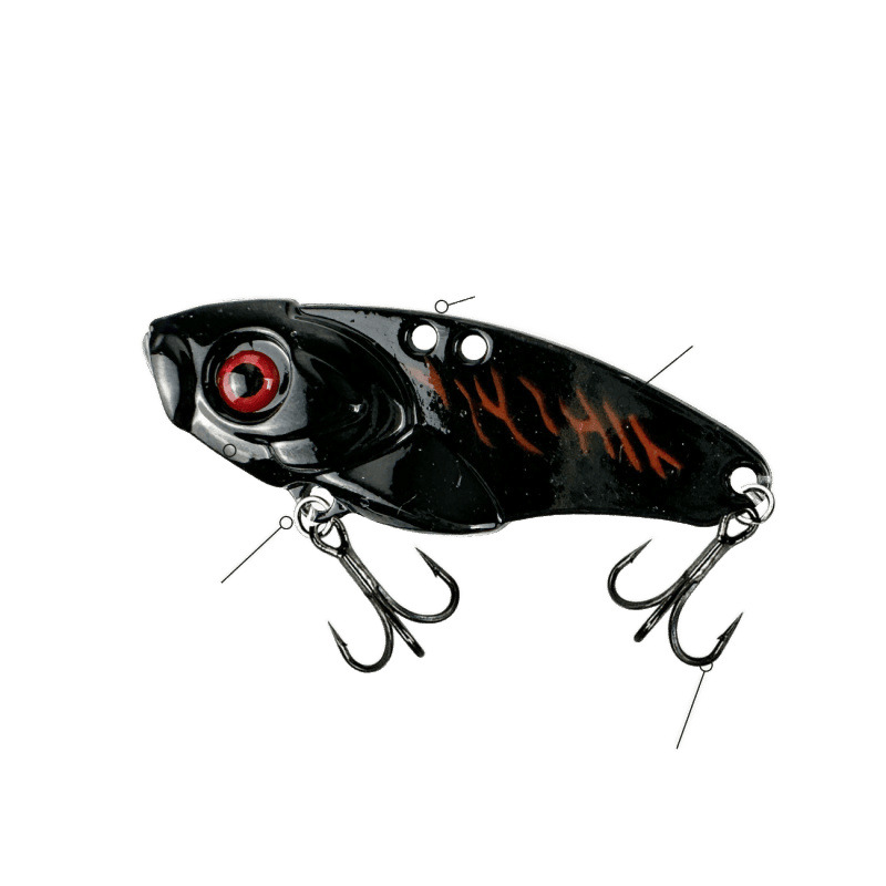 Luya cebo falso para comentar vib Luya cebo metal sequinilla vibración capa de natación completa boca levantada pescado cascabel Luya cebo