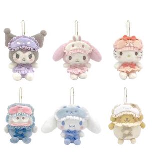Japanese Cute Little Devil Beautiful Little White Dog Eye Mask Pajamas Series Plush Doll Pendant