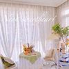 The new Korean ins Princess wind Warp Jacquard weave Lace curtain a living room bedroom balcony Windows finished product