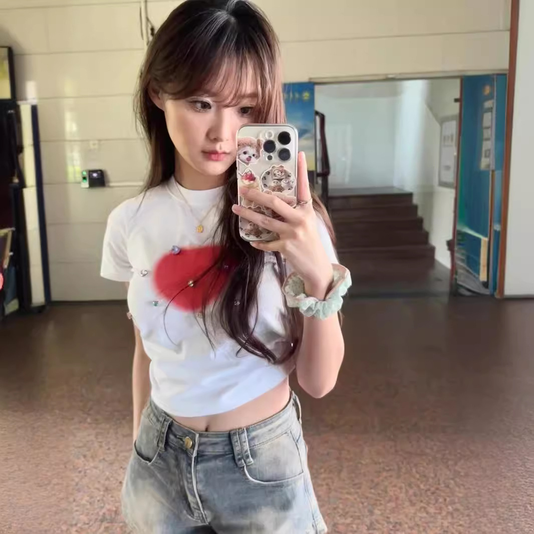 아메리칸 스타일 하이 스트리트 데님 반바지 여성 여름 디자인 센스 틈새 높은 허리 슬리밍 스파이스 소녀 올드 빈티지 A 라인 핫 바지