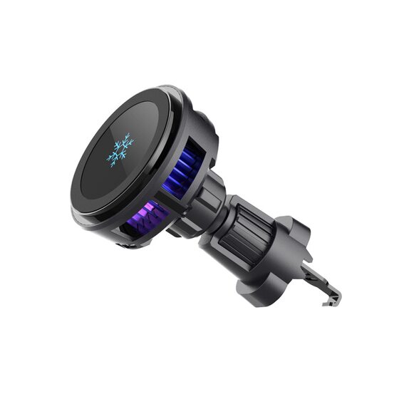 Cold semiconductor refrigeration heat dissipation 15W fast charging Magsafe magnetic wireless charger car outlet bracket