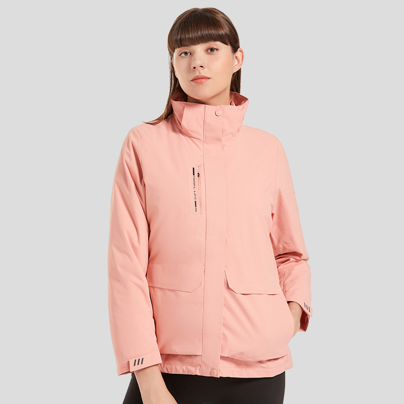 Trajes de invierno de dos piezas para hombres y mujeres al aire libre trajes de montaña 3 - en - 1 desmontables revestimiento a prueba de viento abrigo de moda