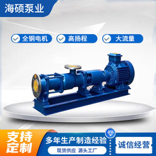 G型不锈钢单螺杆泵自吸浓泥浆污泥压滤螺旋泵高扬程背包式船用泵