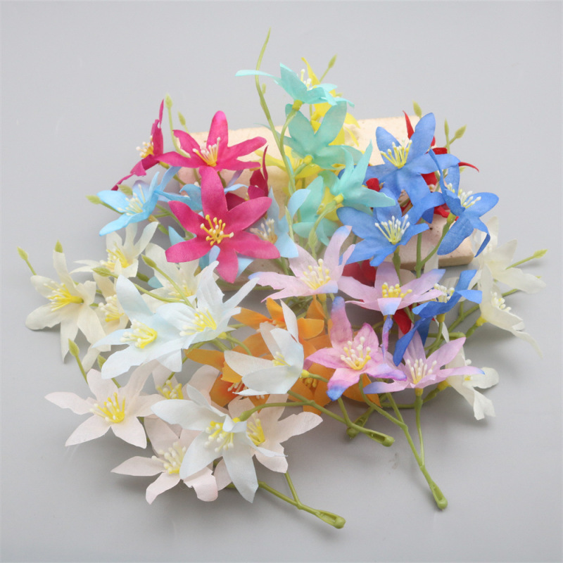 仿真文小兰花花束假花 diy手工簪花古风头饰材料拍摄跳舞家居装饰|undefined