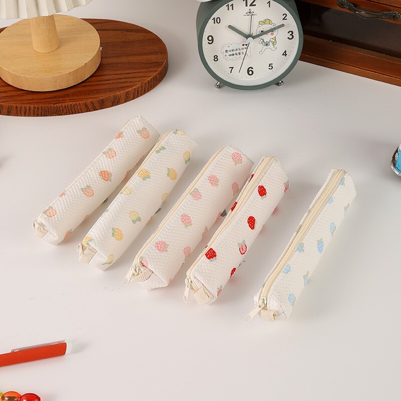 Strawberry Ins Storage Pencil Bag Simple High-Value Candy Color Student Stationery Storage Bag Mini Small Pencil Bag Strawberry Ins Storage Pencil Bag Simple High-Value Candy Color Student Stationery Storage Bag Mini Small Pencil Bag