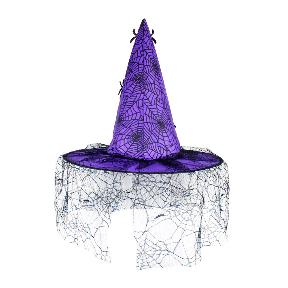 Halloween Festival Color Block Pattern All Seasons Season Women's Simple Style Classic Style Color Block Flat Eaves Witch Hat