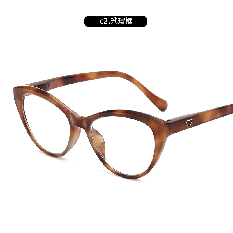 Nuevas gafas de lectura anti-luz azul de moda, marco de ojo de gato para mujer, versión coreana, personalidad cómoda, espejo de mediana edad y ancianos, modelo de celebridad de Internet