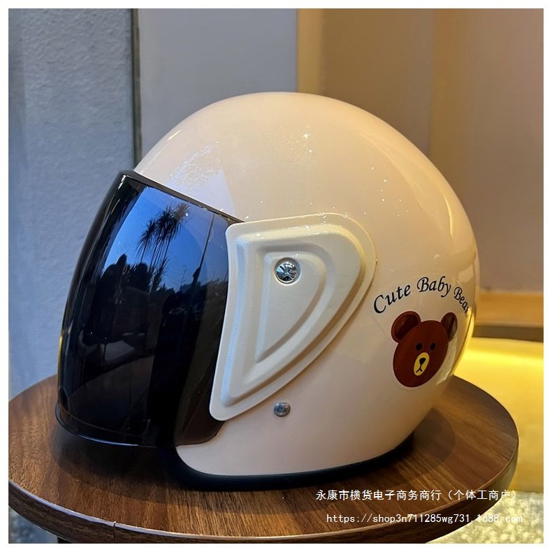 Winter 3C Safety Certified Electric Vehicle Helmet Motorcycle Battery Car Cartoon