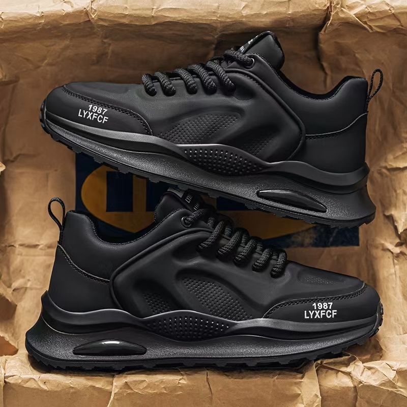 2025秋季新款男士休闲鞋运动鞋防滑耐磨厚底跑步鞋厚底老爹鞋男鞋