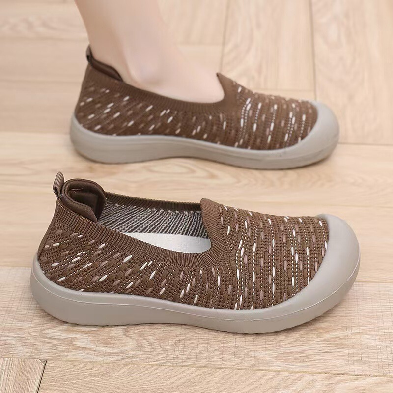 Women's Spring New Slip-On Walking Shoes, Casual, Comfortable, Breathable, Mom Shoes, Single Shoes, Soft Sole, Non-Slip, Dropshipping