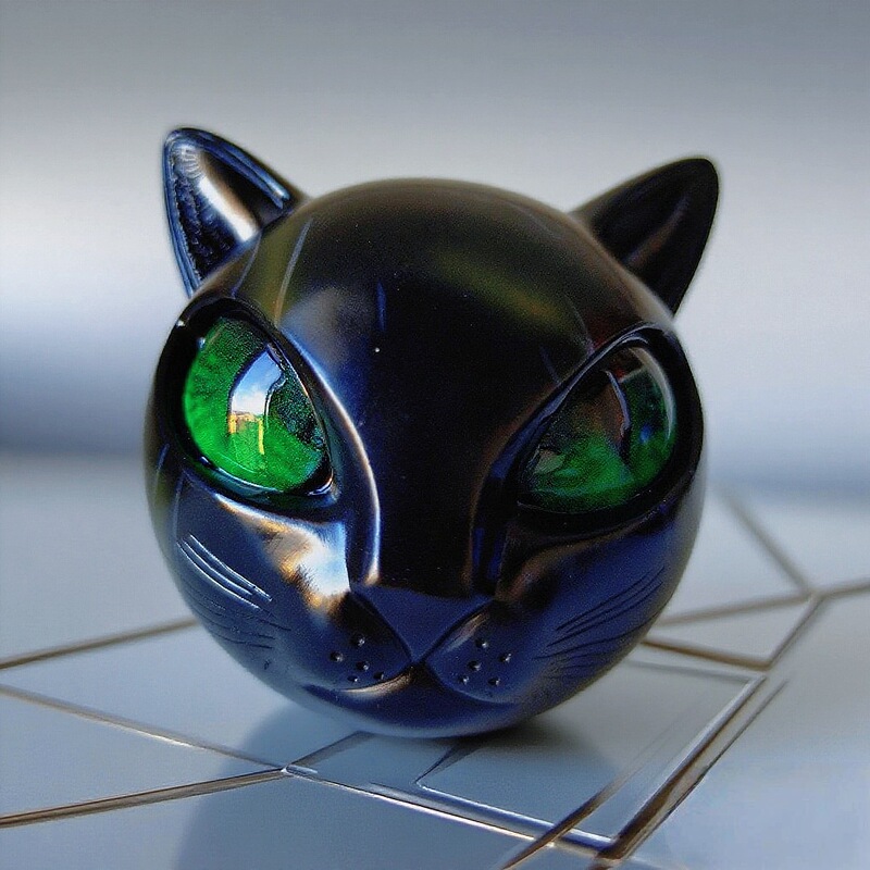 跨境新款Luxury black cat figurine奢华黑猫摆件树脂猫石|undefined