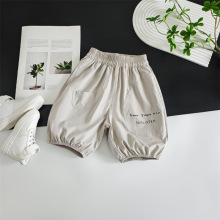 小童薄款短裤宝宝夏季裤子男童时尚柔软轻薄棉布包边七分裤休闲裤