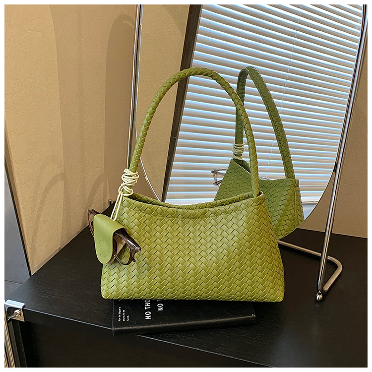 Gewebte Schultertasche Für Damen, Hochwertige Handtasche Mit Muster_voghion.com