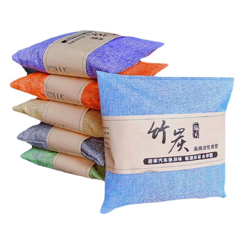 Домашний автомобиль универсальный 500 г льняной бамбуковый мешок с углем удаление запаха автомобиля новый автомобиль удаление запаха формальдегида мешок с углем домашний Автомобиль двойной углеродный мешок