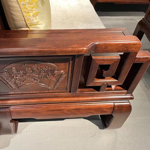 Chinese classical rosewood solid wood sofa carved home living room high-end villa combination Chinese style antique furniture