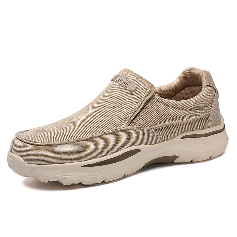 Plus-size Cross-border Men's Canvas Slip-on Loafers, Lightweight Casual For Foreign Trade, Wholesale Comfortable Shoes_vogvips.com