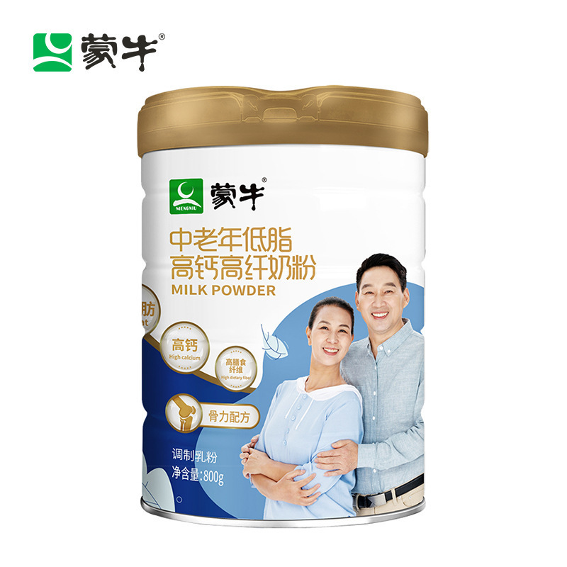 蒙牛中高年者向け低脂肪、高カルシウム、高繊維粉乳 800g 缶詰朝食ドリンク大人の栄養食品ギフト|undefined