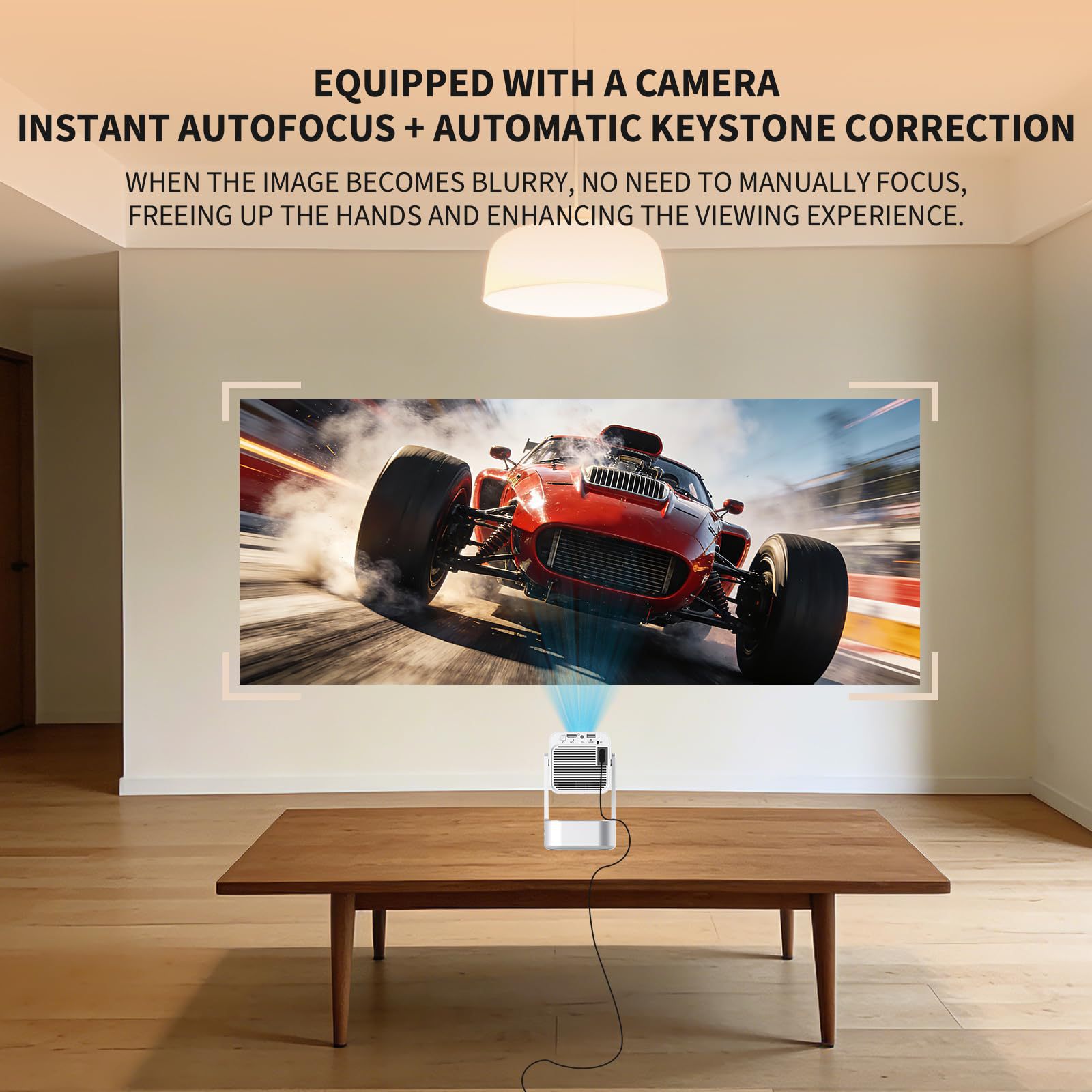 MiniProjectorwithRotatable& AutoKeystone,1080P4KSupported,
