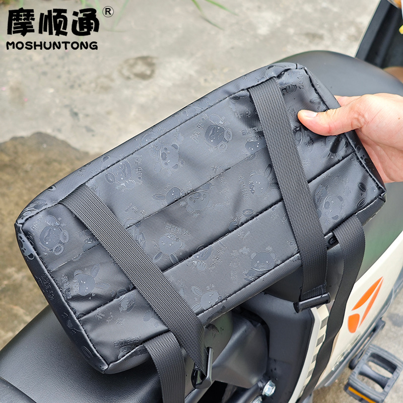 Electric Car Rear Seat Cushion Battery Car Height Thickened Cushion Rear Seat Cushion Sunscreen Wear-resistant Motorcycle Soft Comfortable Seat Bag