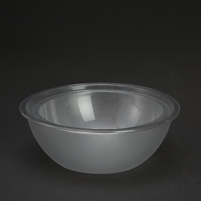 Transparent salad bowl spicy hot braised dish cold dish display basin commercial cooked food round tray PET plastic dish selection