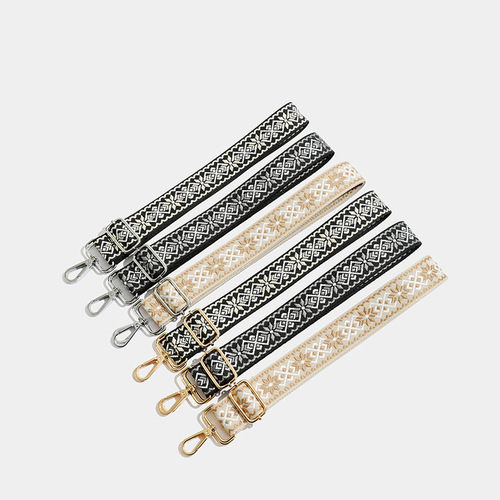 Minimalist Embroidered Geometric Pattern Shoulder Strap, Replaceable and Adjustable Bohemian Shoulder Strap, Multifunctional Travel Accessory
