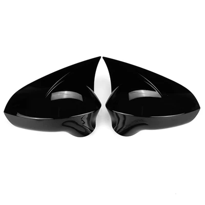Suitable for 2008 Model Seat Ibiza Horn-Shaped Rearview Mirror Shell Modification (Other Automotive Exterior Supplies) - glossy-black