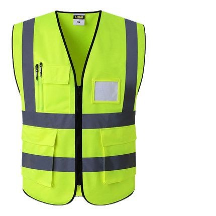 Riding chaleco reflectante de ingeniería chaleco fluorescente multi-Bolsillo tráfico seguridad vial ropa protectora coche revisión anual