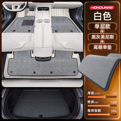 Modelə uyğun ayaqaltı Qiyuan Q07 Floor Mats - package-model-off-white-black-and-gray-menis-black-tail-box-single-pad