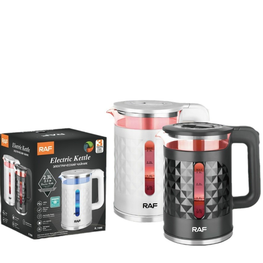 Hervidor eléctrico doméstico estándar europeo con apagado automático, hervidor que preserva la salud, calentamiento eléctrico de vidrio 304, hervidor anti-seco de gran venta