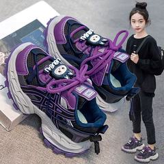 女童鞋子运动鞋2025新款秋季网面透气儿童老爹鞋轻便软底女孩爆款