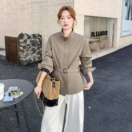 卡其色风衣外套女春秋2026新款短款小个子大衣流行爆款高级感超火