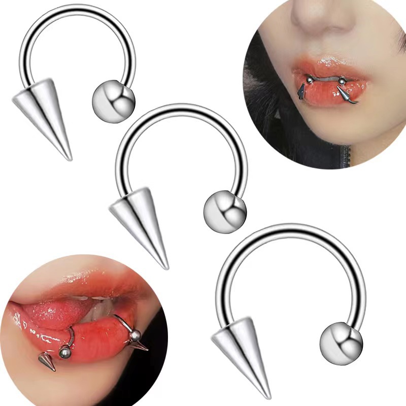 Cross-border New Product C-shaped Horseshoe Bar Stud Lip Ring Are Bestsellers On And_voghion.com