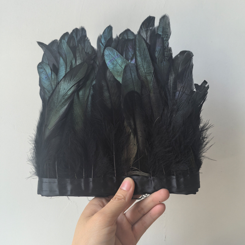 Plumas negras al por mayor DIY accesorios de decoración de ropa accesorios escenas de diseño de fábrica de plumas tienda directa