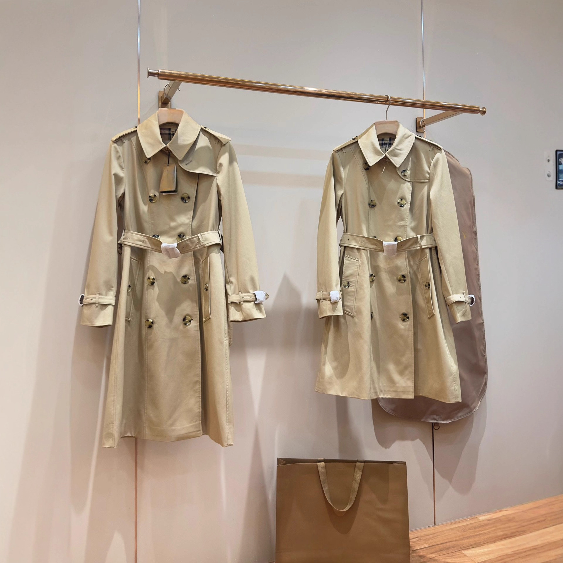 Nanyou High Version B Bajia Bbr Women's Mid-Length Chelsea Waterproof Wind Coat-Kensington Waterloo Windbreaker