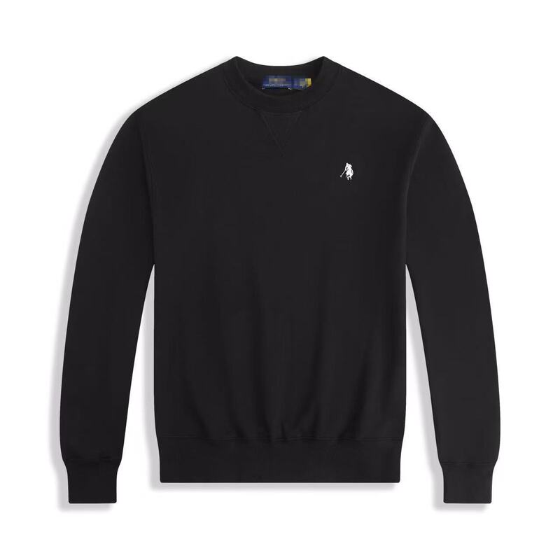 European and American Popular Polo Autumn and Winter Sweatshirt with Small Horse Logo, Round Neck, Pure Cotton, Fleece-Lined, Thickened, Embroidered, Casual, Loose Fit European and American Popular Polo Autumn and Winter Sweatshirt with Small Horse Logo, Round Neck, Pure Cotton, Fleece-Lined, Thickened, Embroidered, Casual, Loose Fit