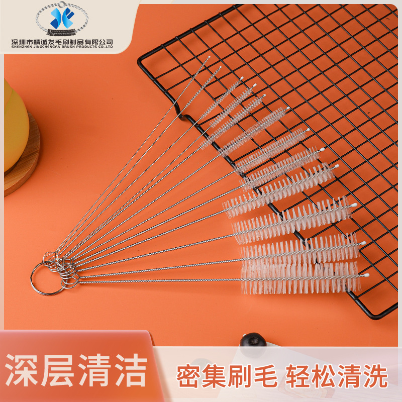 厂家供应不锈钢尼龙刷12件套装刷2-20MM孔径清洗刷去渣质通孔刷