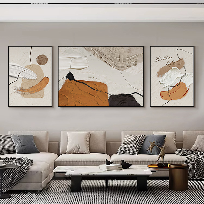 Living room sofa background wall hanging painting high-end…