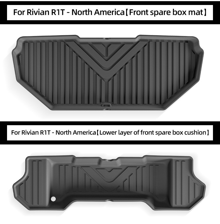 Car floor mats for 22-24 Rivian R1T, TPE