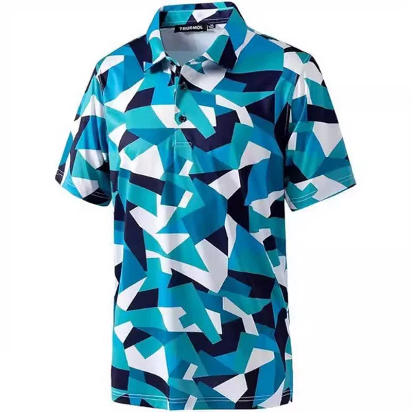 Cross-border foreign trade summer Amazon plus size men's casual fashion 3D digital printing short sleeve Polo shirt a generation