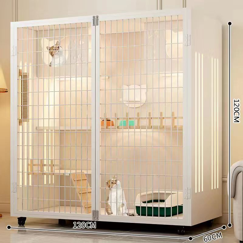 宠物别墅家用猫屋室内超大自由空间猫柜豪华猫咪房子全景笼子|undefined