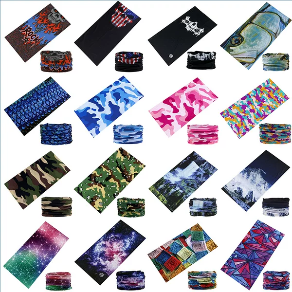 Multi-functional sports seamless headscarf outdoor riding sun mask magic headscarf scarf can be printed LOGO