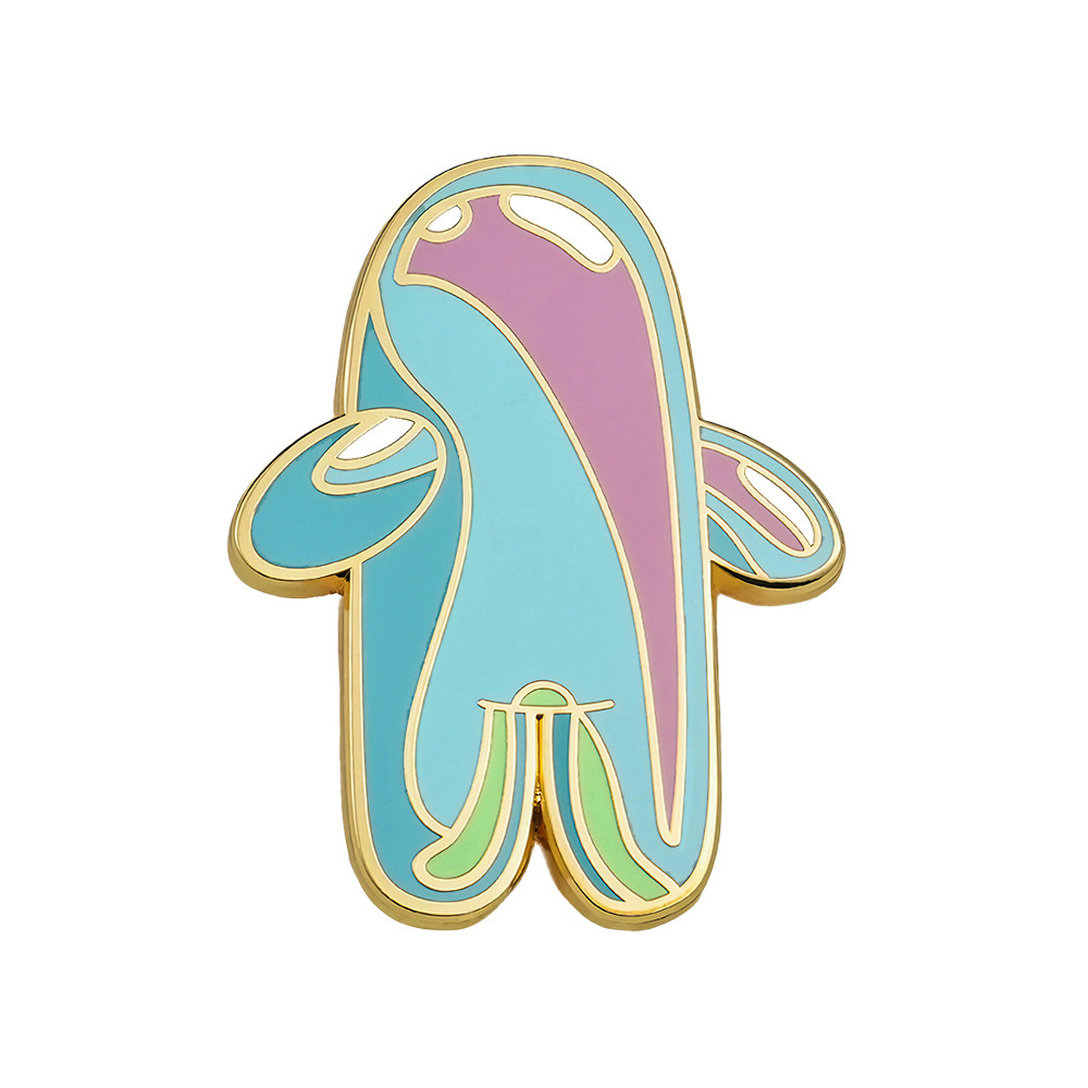 Anime Spongebob Squarepants Merchandise Enamel Badge Cute Cartoon Gradient Color Pin Accessory