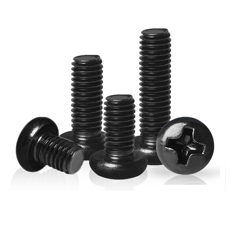 厂家圆头十字机丝牙螺丝钉M2M2.5*6/8/10PM电子螺丝玩具螺钉黑色