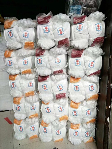 Wholesale labor protection gloves, 600g knitting cotton yarn white gloves, workshop anti-cut wear-resistant work protective gloves