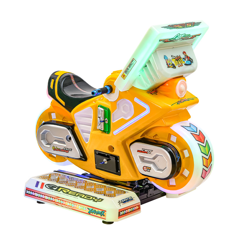 Nuevo TT pequeña máquina de juego de motocicleta código de escaneo moneda de pago pequeño coche mecedora 3D Máquina mecedora comercial eléctrica para niños