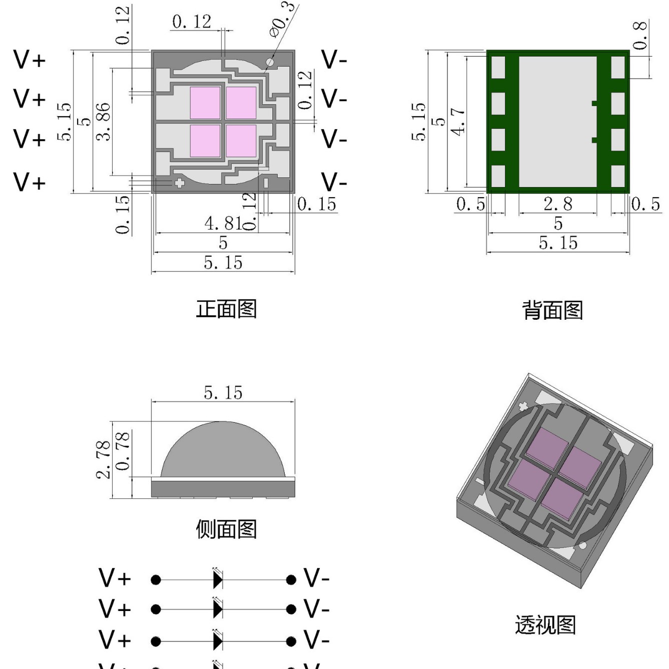 5050�Ϲ�led�������12W����430nm�̻�����5050�Ϲ��Դ