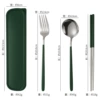 Set, spoon, fork, chopsticks, box, 4 piece set