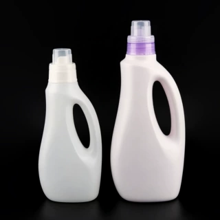 厂家定制45口带把手塑料瓶 800ml 1300ml洗衣液柔顺剂空瓶子定制
