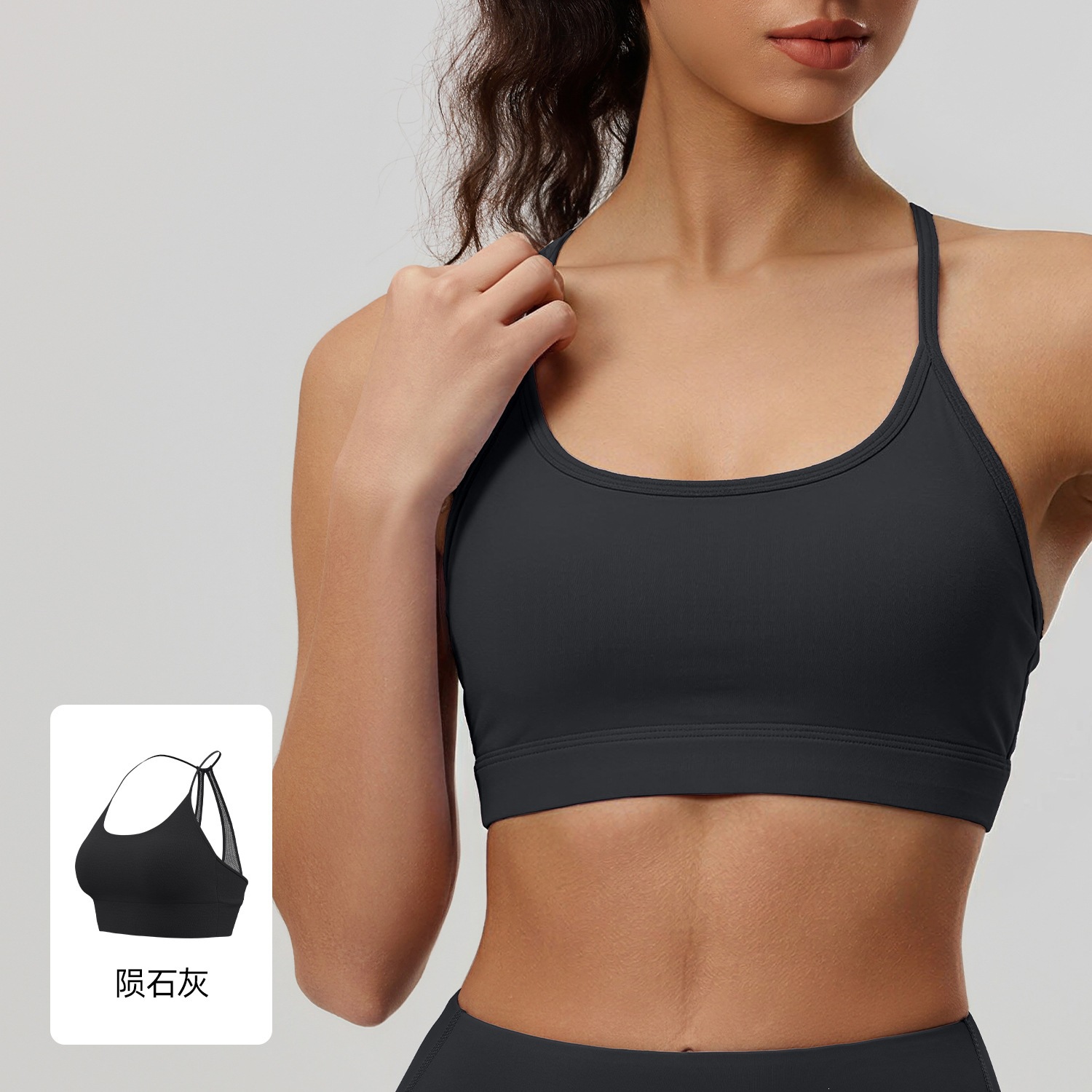 Ju Yi Tang tela de malla hermosa ropa interior deportiva para mujeres corriendo sexy agujero bra de fitness antichoque chaleco de poliestireno